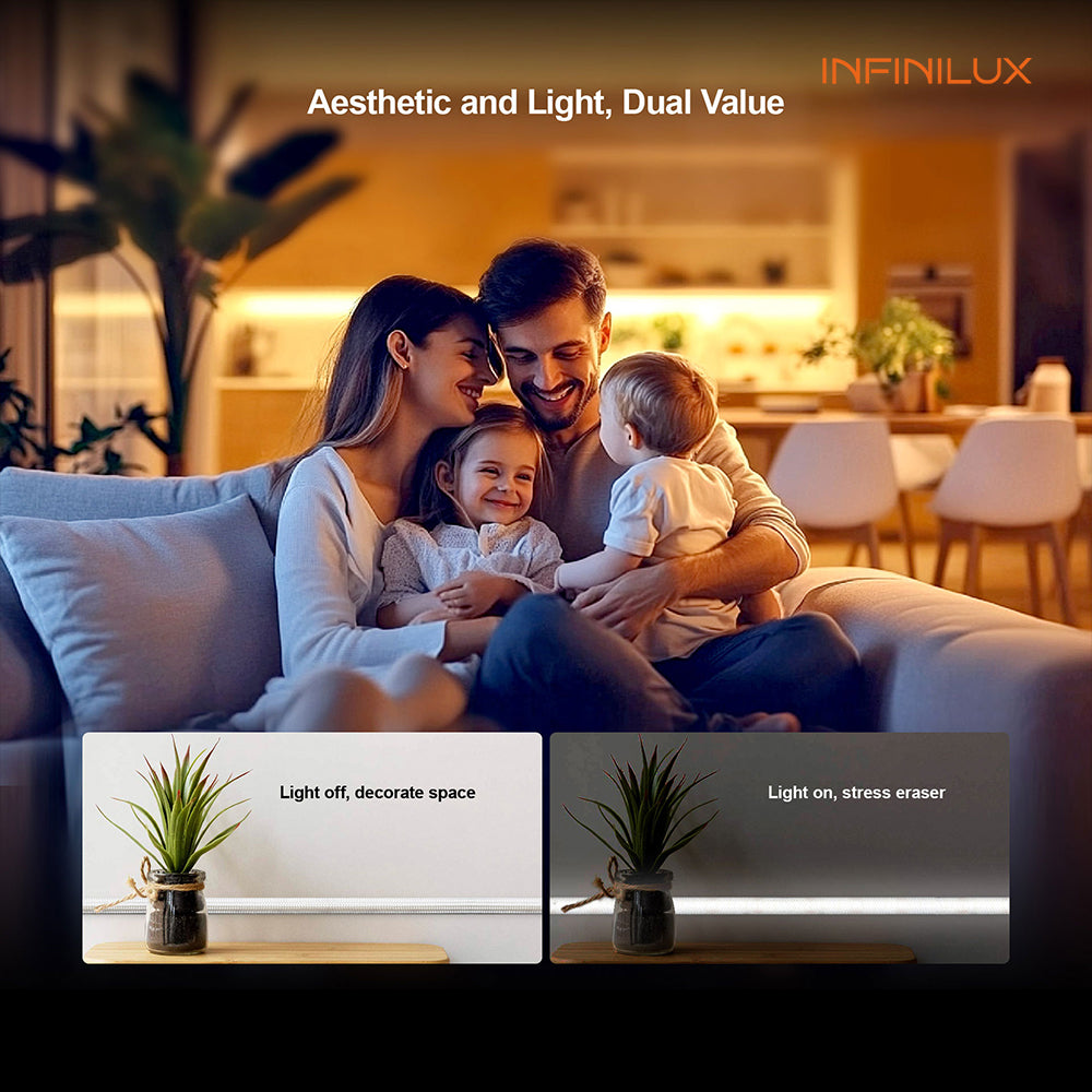 INFINILUX Fabric COB LED Strip Lights,Super Bright 5V USB COB Tape Light 3.28ft/1m 3000K Warm White,CRI90+ Flexible TV Backlights,for Mirrors,Under Cabinet,Home DIY Projects
